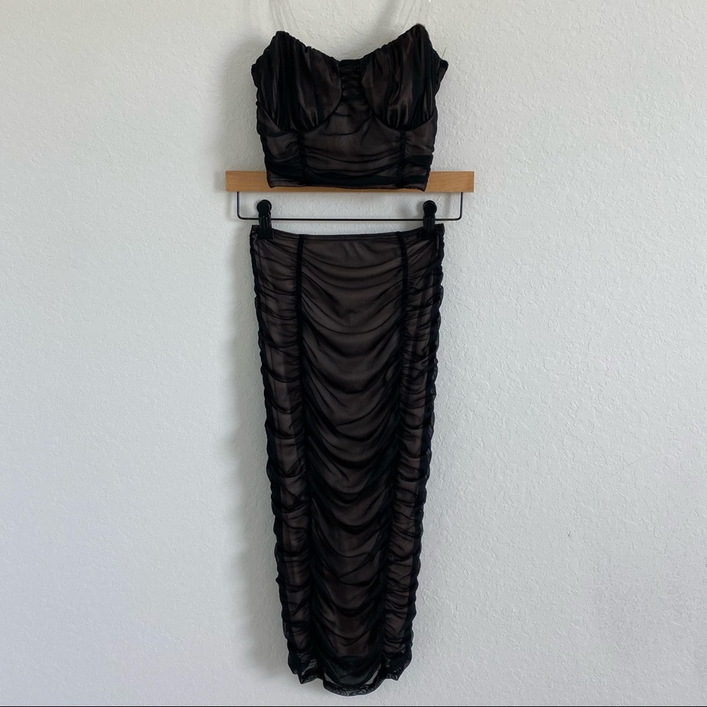NEW Day & Night two piece body con mesh black set